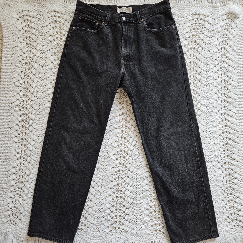 Levi's Men's 550 Relaxed Fit Black Jeans 36 X 32